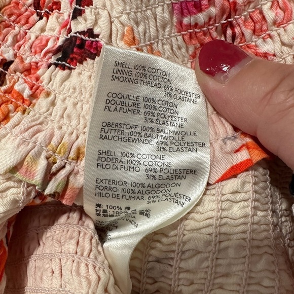 NWT Anthropologie Maeve Smocked Long-Sleeve Floral Top - Picture 8 of 8